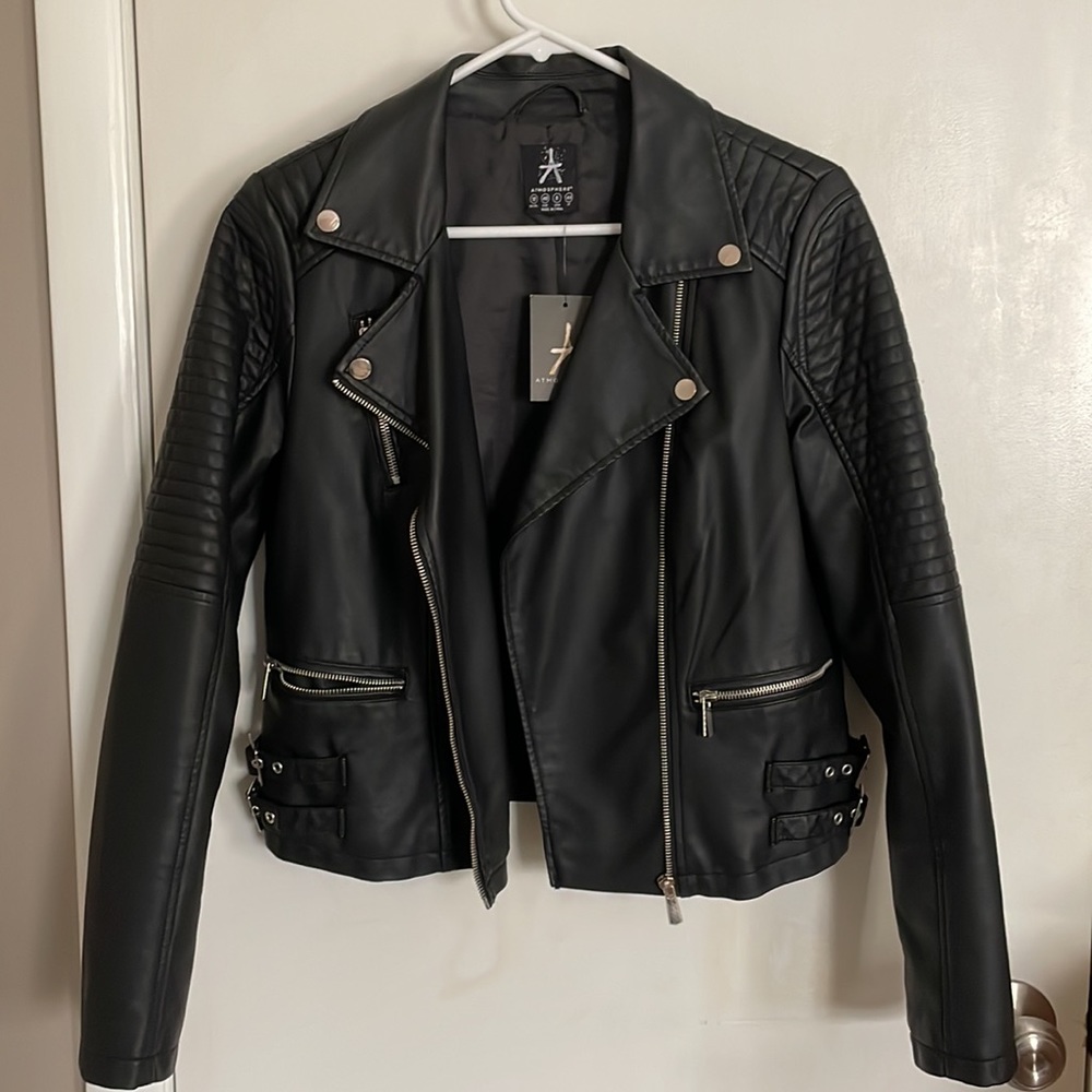 Faux Leather Moto Jacket